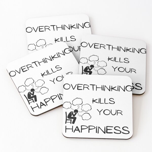 Item preview, Overthinking kills your happiness designed and sold by Vicsdesignsart.