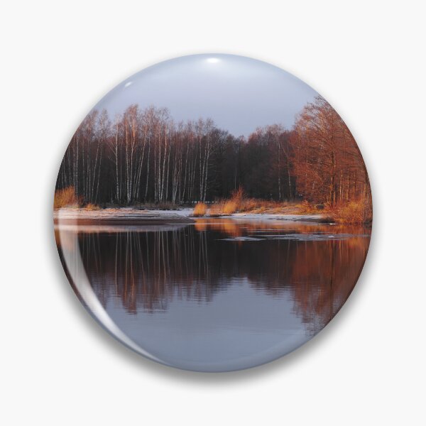 Item preview, winter landscape by the water golden hour designed and sold by mrivserg.