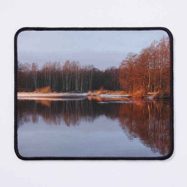 Item preview, winter landscape by the water golden hour designed and sold by mrivserg.