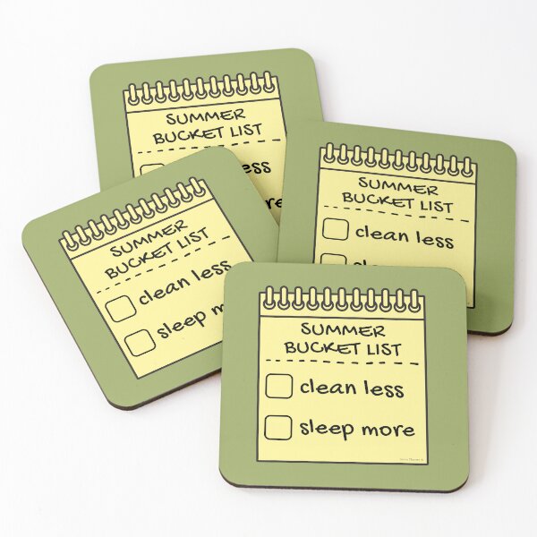 Item preview, Summer Bucket List Clean Less Sleep More Housework Cleaning designed and sold by SavvyCleaner.