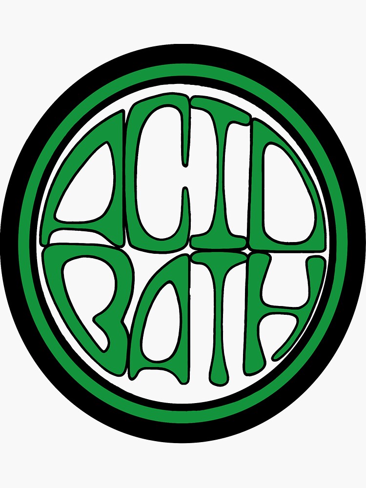 "Acid Bath Logo" Sticker by Mangolat Redbubble