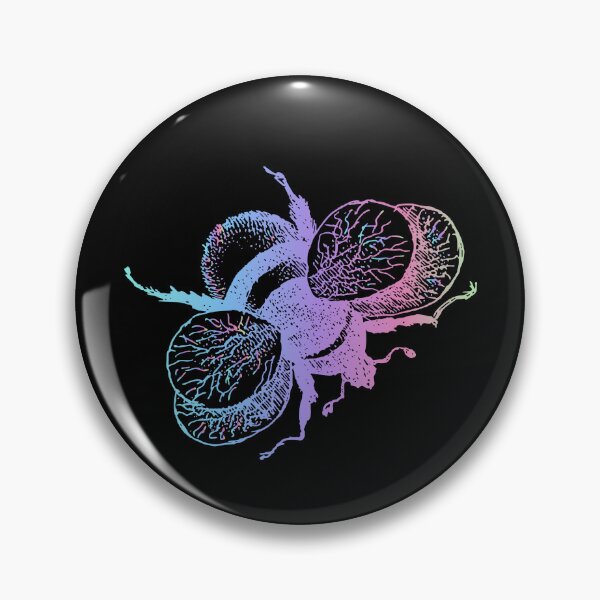 Item preview, Big fuzzy bee in holographic colors designed and sold by PrintsyGal.
