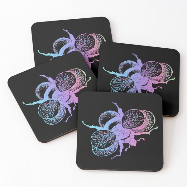 Item preview, Big fuzzy bee in holographic colors designed and sold by PrintsyGal.