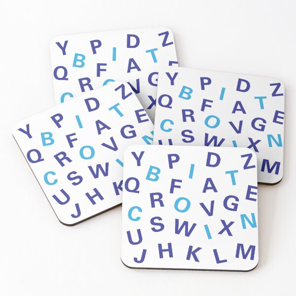 Item preview, Bitcoin Letters (Shades of Blue) designed and sold by NautilusMare.