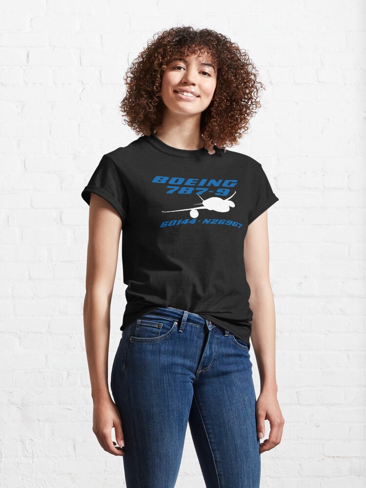 Alternate view of Boeing 787-9 60144 N26967 (White Print) Classic T-Shirt