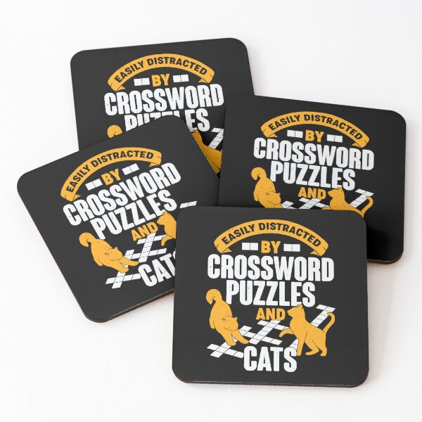 Item preview, Easily Distracted By Crossword Puzzles And Cats designed and sold by Marcid95.