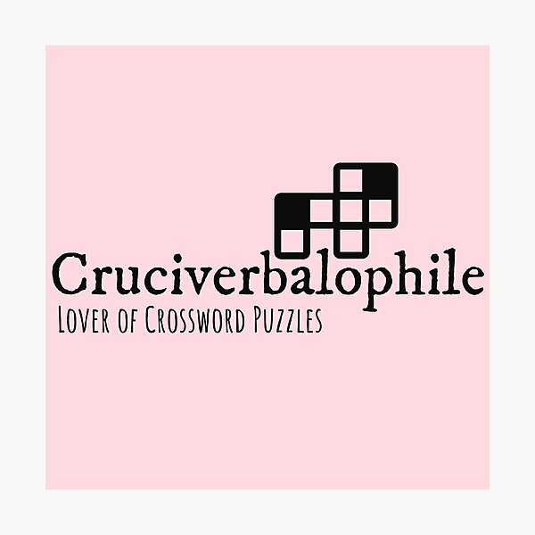 quot Pink Crossword Puzzle Fan Cruciverbalophile Funny Academic Nerd Term