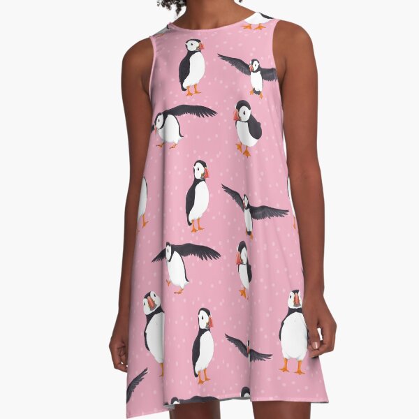 Item preview, The Puffin Family (Pink) designed and sold by Amanda Larsson.