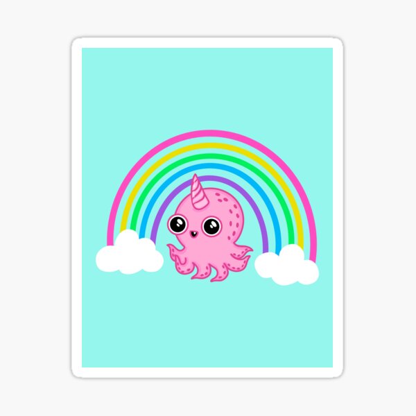 Rainbow Dumbo Octopus Unicorn Sticker