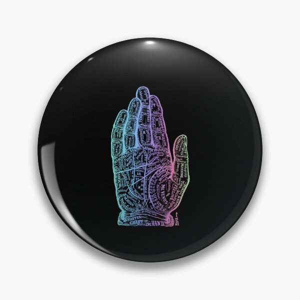 Item preview, palm physiognomy magic in holographic colours designed and sold by PrintsyGal.