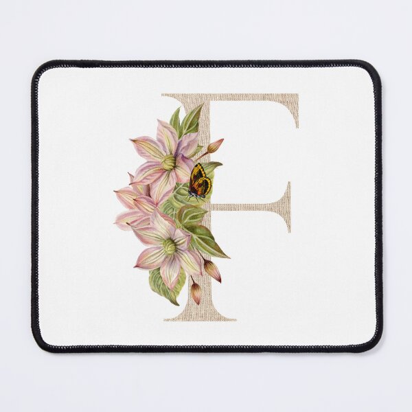 Item preview, Vintage Beige Letter F With Abstract Flowers and Leaves. Floral Letter F designed and sold by silviaol.