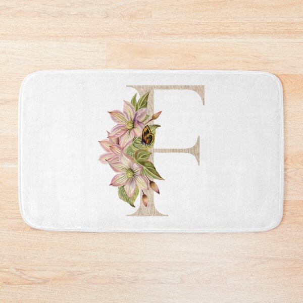 Item preview, Vintage Beige Letter F With Abstract Flowers and Leaves. Floral Letter F designed and sold by silviaol.