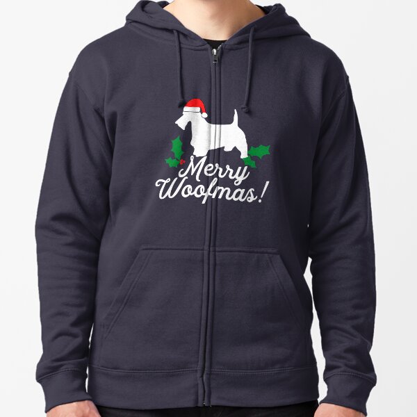 Scottish Terrier Christmas Zipped Hoodie