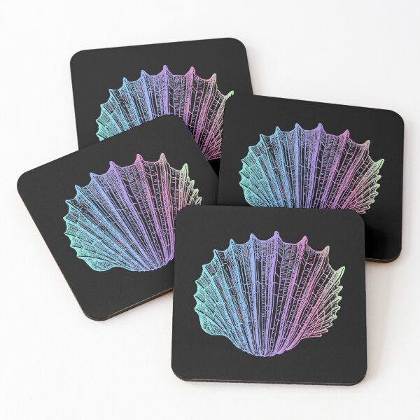 Item preview, Sea shell in holographic colors designed and sold by PrintsyGal.