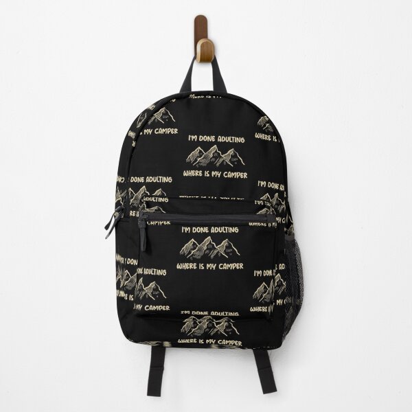 Item preview, I'm Done Adulting Where Is My Camper Funny Mountain Simple Design Camping Lovers sarcastic Gift Cool Humor Quote designed and sold by pedrored369.