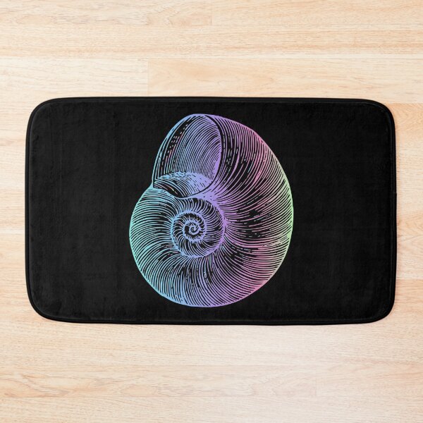 Item preview, Round snail Sea shell in holographic colors designed and sold by PrintsyGal.