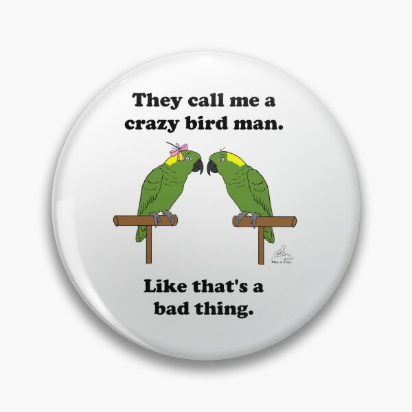 Item preview, Hombre pájaro loco con amazonas de nuca amarilla designed and sold by Laughing Parrot Studio.