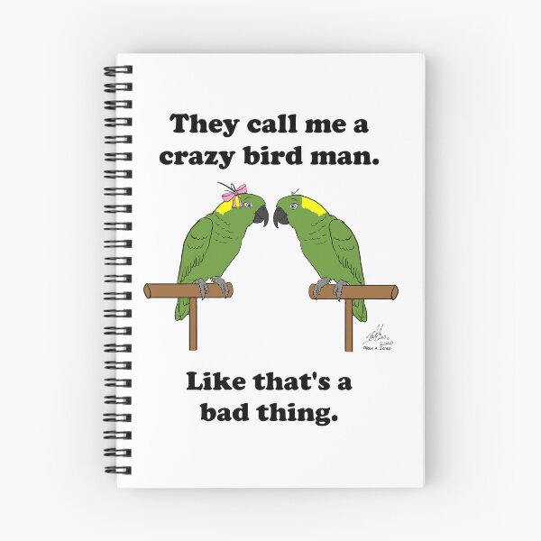 Item preview, Hombre pájaro loco con amazonas de nuca amarilla designed and sold by Laughing Parrot Studio.