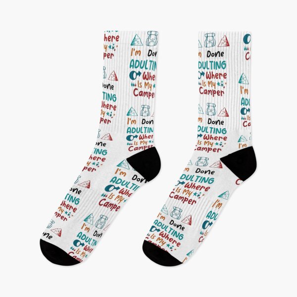 Item preview, I'm Done Adulting,I'm Done Adulting Where Is My Camper Cute Colorful Design sarcastic Present funny Quote For Camping Lovers designed and sold by pedrored369.