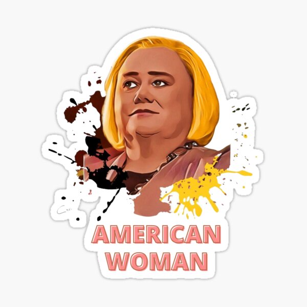 "Christine Baskets Femme Américaine" Sticker for Sale by jeejee2151 Redbubble