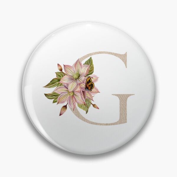 Item preview, Vintage Beige Letter G With Abstract Flowers and Leaves. Floral Letter Monogram G designed and sold by silviaol.