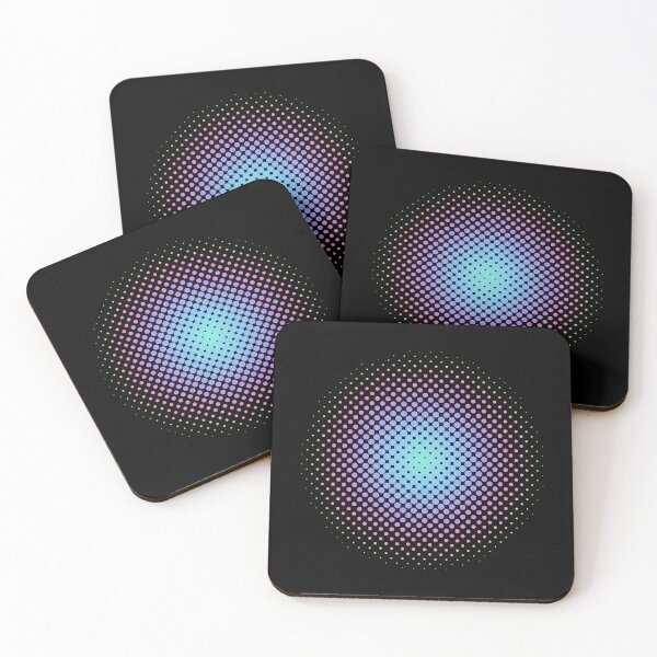 Item preview, Halftone retro pattern circle in holographic colors designed and sold by PrintsyGal.