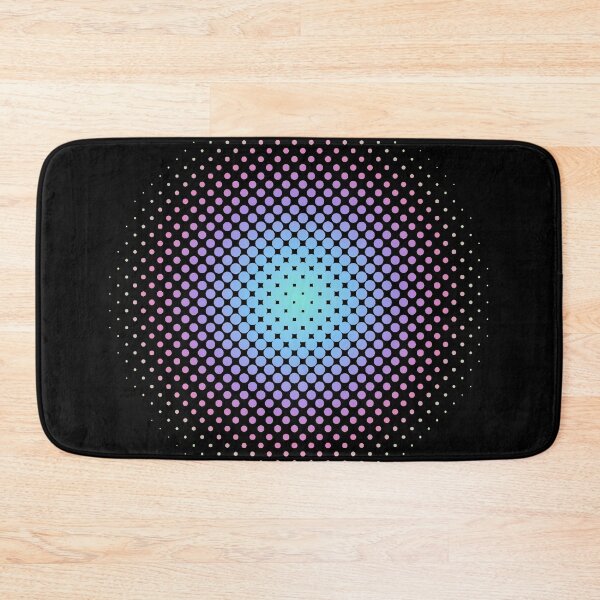Item preview, Halftone retro pattern circle in holographic colors designed and sold by PrintsyGal.