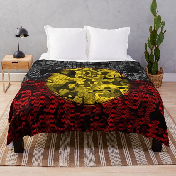 Item preview, AMAZING AUSTRALIAN ABORIGINAL FLAG ART EXPRESSION WITH DOTS AND WAVES-17. designed and sold by Ralek.