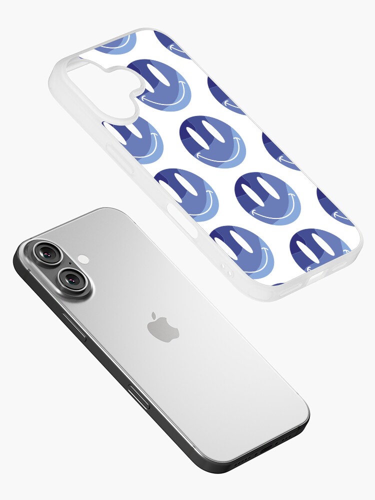 Blue Multi-Color Smiley Face iPhone Case for Sale by
