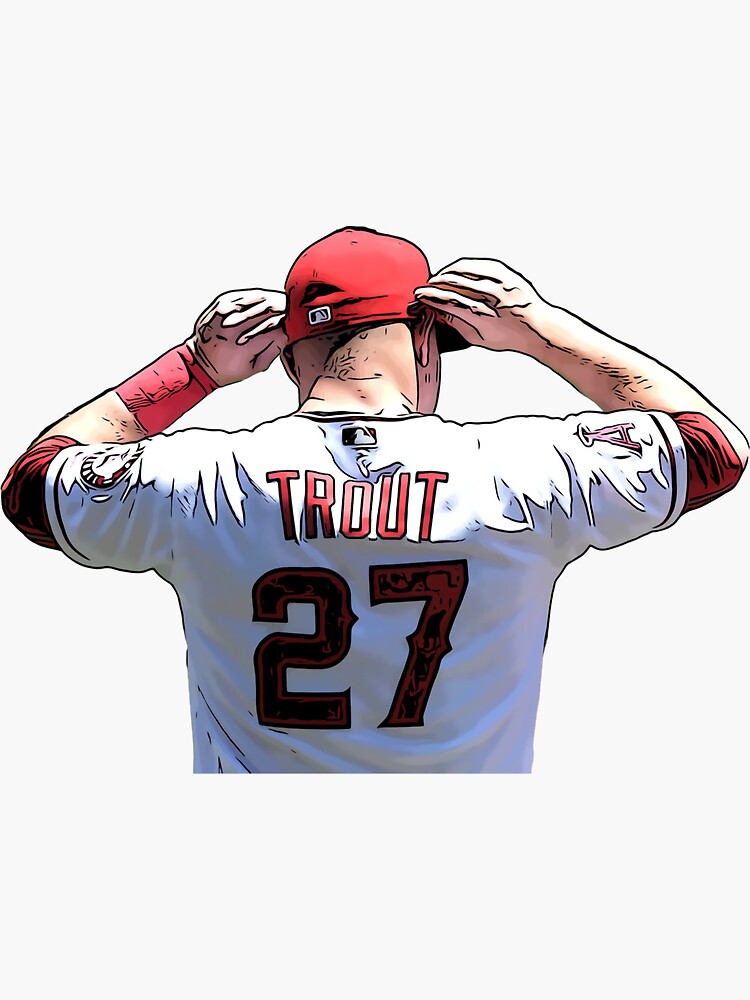 Mike Trout #27 Los Angeles Anaheim Baseball | Sticker