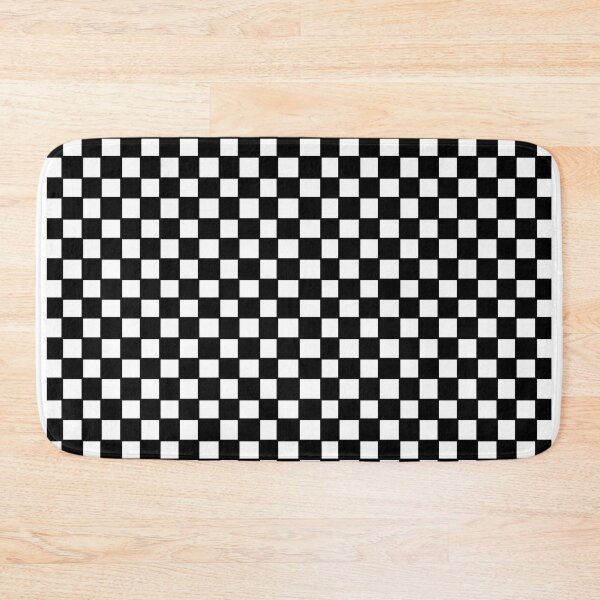 Item preview, Black and white ichimatsu - Wagara, Japanese pattern designed and sold by Ukiyograph.
