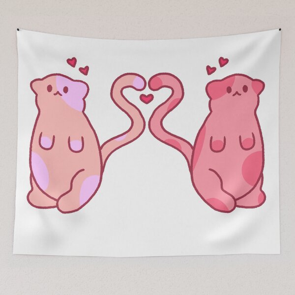 Item preview, cute little valentines day love cats design designed and sold by moonbean-art.