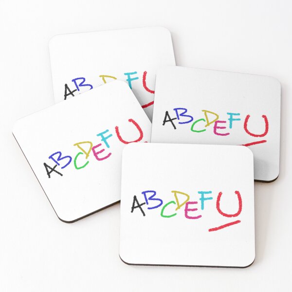Item preview, Abcdefu colored letters on white background designed and sold by Meo Design.