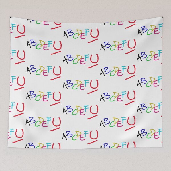 Item preview, Abcdefu colored letters on white background designed and sold by Meo Design.