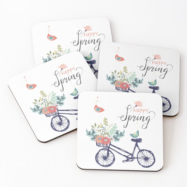 Item preview, Happy spring: bicycle and flowers designed and sold by Lolly's Lane Shoppe.