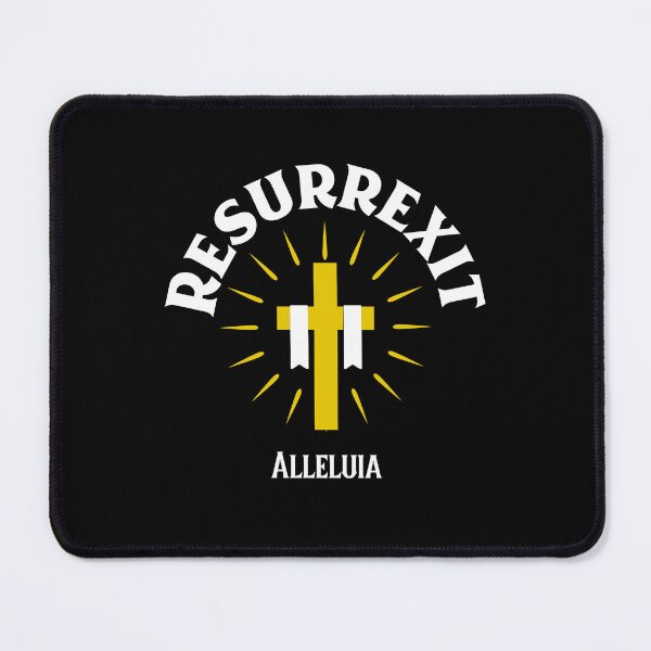Item preview, Latin Mass Easter Resurrexit He Is Risen Alleluia on Black designed and sold by IceCreamMuseum.