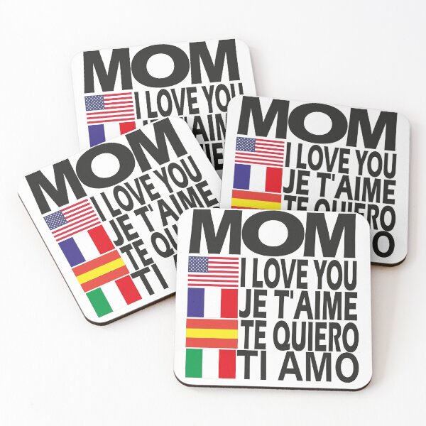 Artikelvorschau, LUSTIG, ICH LIEBE DICH MAMA, JE T'AIME, TE QUIERO, TI AMO, MUTTERTAG entworfen und verkauft von SAJASHOP23 ★★★★★.