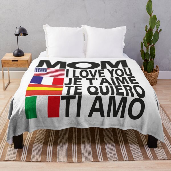 Item preview, FUNNY, I LOVE YOU MOM, JE T'AIME, TE QUIERO, TI AMO, MOTHERS DAY designed and sold by SAJASHOP23 ★★★★★.