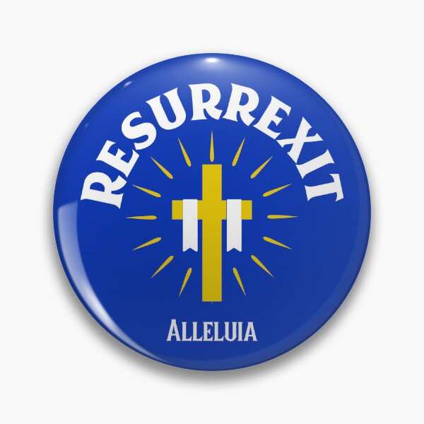 Item preview, Latin Mass Easter Resurrexit He Is Risen Alleluia on Royal Blue designed and sold by IceCreamMuseum.