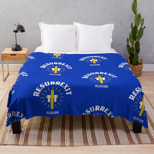 Item preview, Latin Mass Easter Resurrexit He Is Risen Alleluia on Royal Blue designed and sold by IceCreamMuseum.