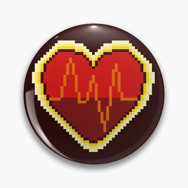 Item preview, Pixel Style Heart with Heartbeat designed and sold by With Love, InspireMari.