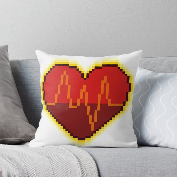Item preview, Pixel Style Heart with Heartbeat designed and sold by With Love, InspireMari.