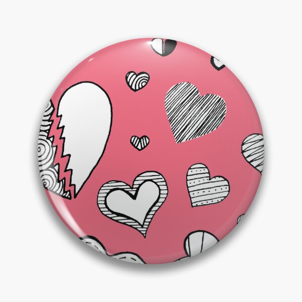 Item preview, Hearts, pink, pattern designed and sold by Brysiaa.