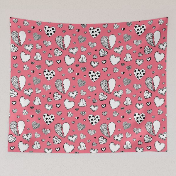 Item preview, Hearts, pink, pattern designed and sold by Brysiaa.