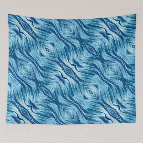 Item preview, Diagonal Pattern in Blue Shades designed and sold by GoldenPine.