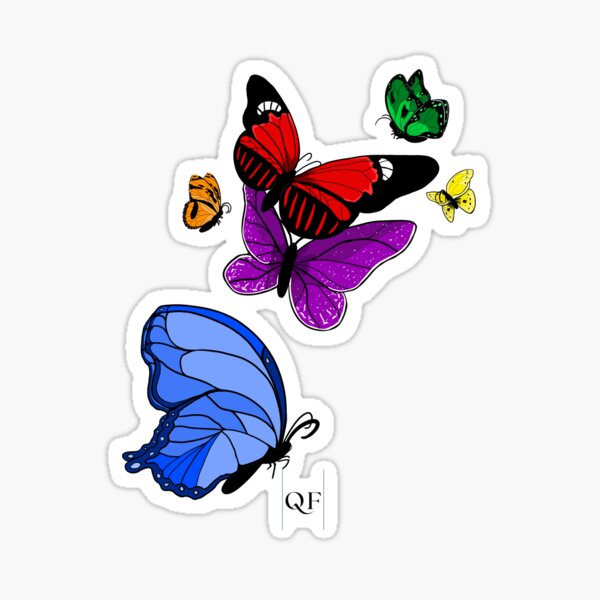 QF: Butterfly Pride Sticker