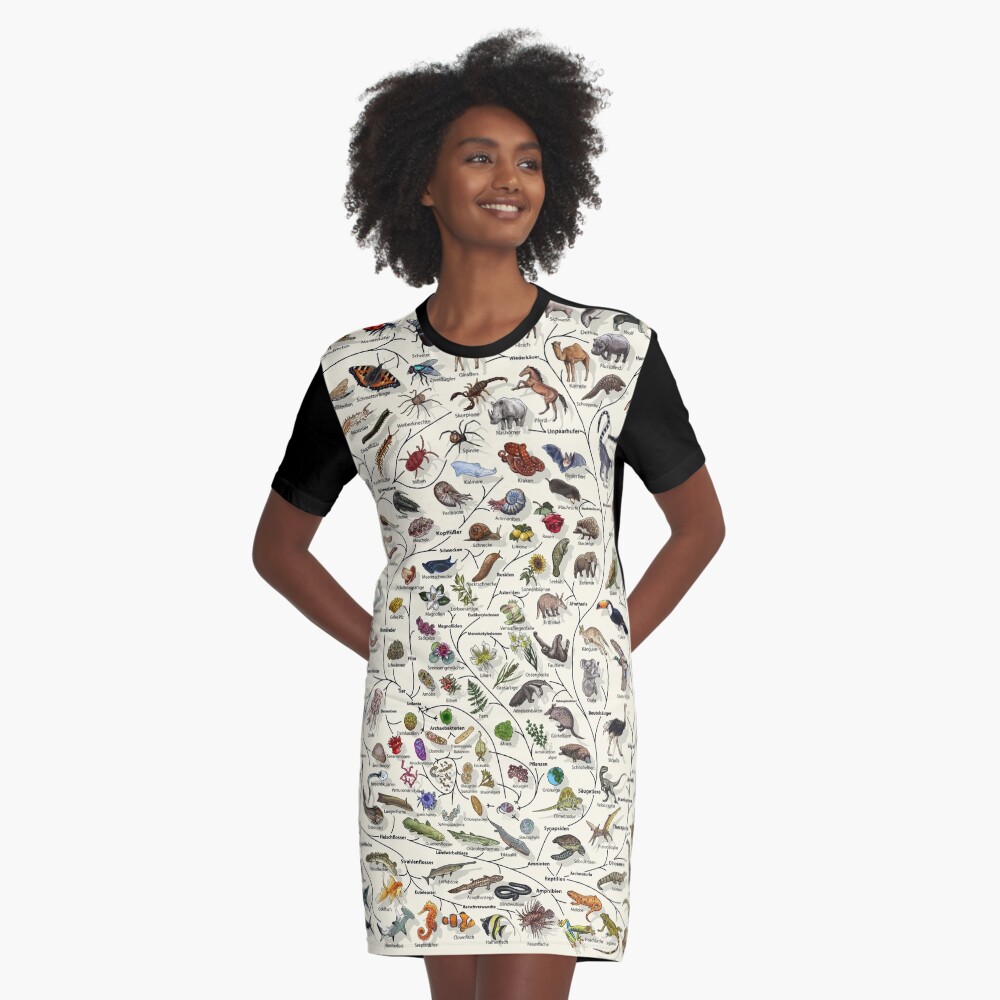 Item preview, Graphic T-Shirt Dress designed and sold by EvolutionPoster.