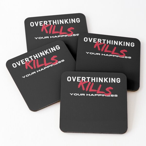 Item preview, Warning Overthinking Kills Your Happiness | Positive Quotes | Funny Positivity designed and sold by Brimwood.