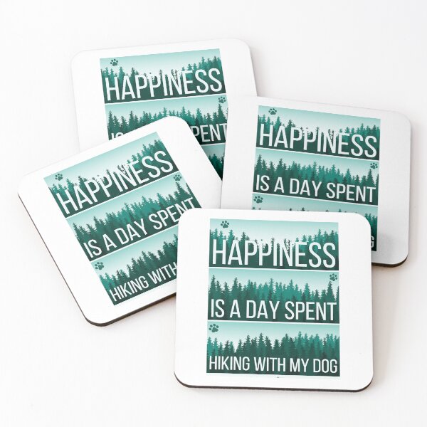 Item preview, Happiness is a Day Spent Hiking With My Dog Mountains Camping Items designed and sold by CameronBischoff.