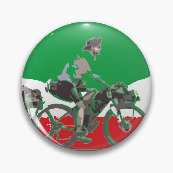 Item preview, Italy Italian Italia flag Bikepacking gravel bike solo travel travelling by bike bikepacker designed and sold by angelpardo.